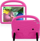 iPad 2021/2020 hoes Kinderen - 10.2 inch - Kids proof back cover - Draagbare tablet kinderhoes met handvat – Roze
