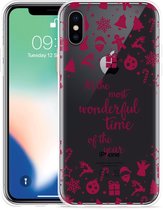 Geschikt voor Apple iPhone X Hoesje Most Wonderful Time - Designed by Cazy