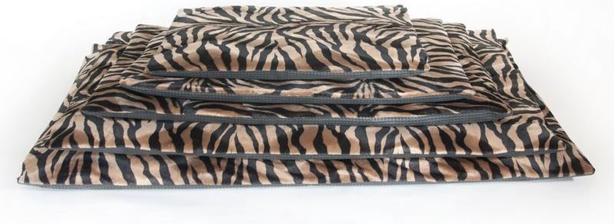 Comfort benchkussen bonfire zebra zw/bruin 107x70 cm