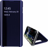 Hoesje Flip Cover Clear view voor Samsung Note 10 Blauw
