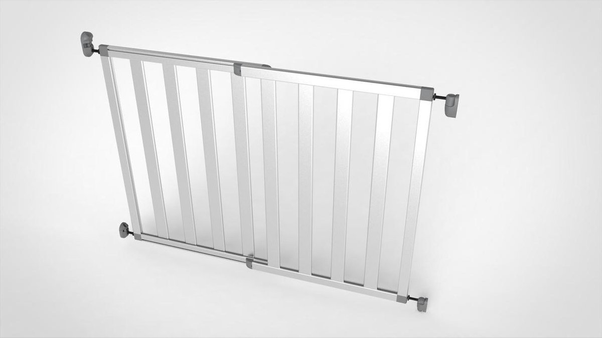 Noma ikon wall fix safety gate pure - aluminium | bol.com