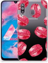 Geschikt voor Samsung Galaxy M30 Siliconen Case Pink Macarons
