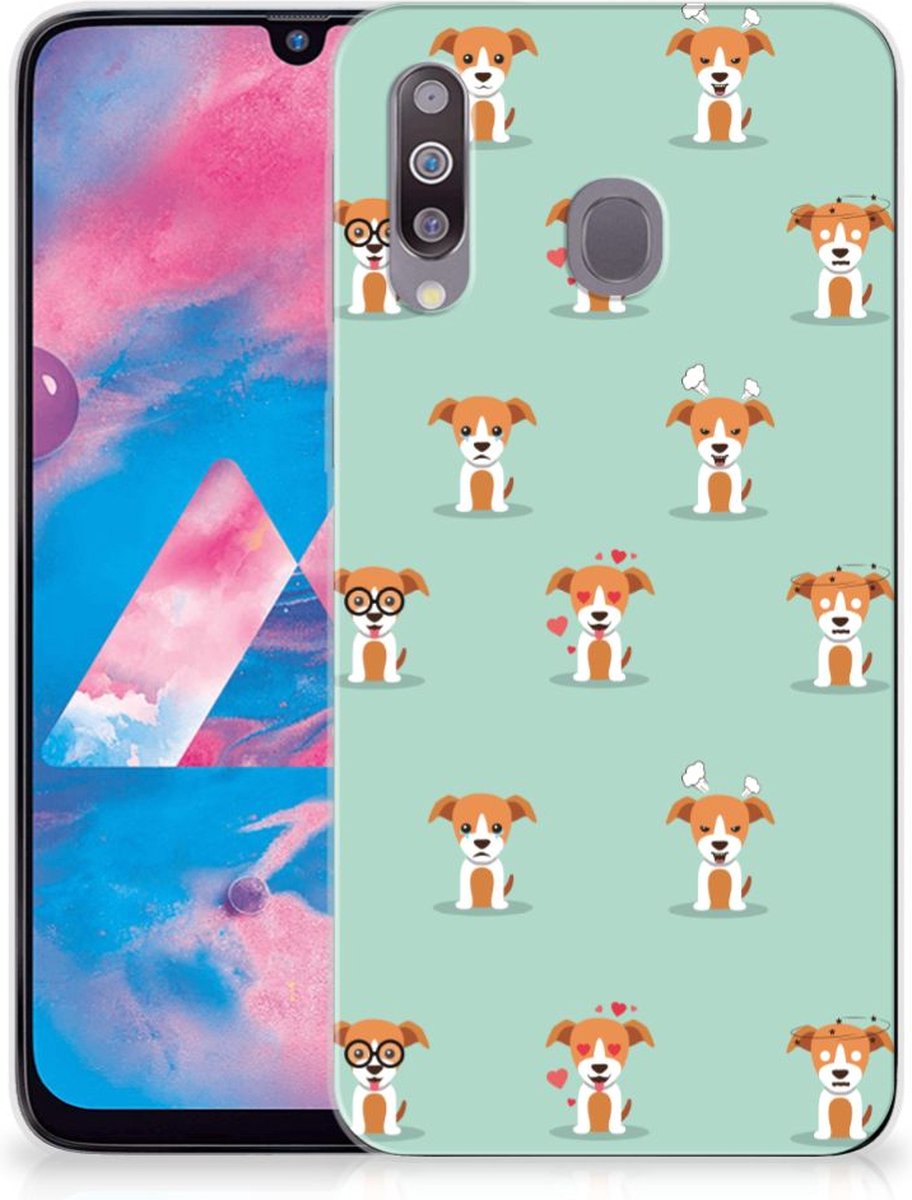 Samsung Galaxy M30 TPU Hoesje Pups