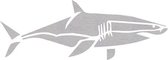 Haai Vlak Hout 80 x 30 cm Grey wash - Wanddecoratie
