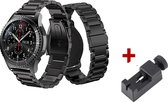 Bandje Geschikt Voor de Samsung Gear S3 Classic / Frontier - RVS Armband / Polsband / Strap Band / Sportbandje - Zwart