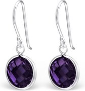 Montebello Oorbellen Caley Amethist - 925 Zilver E-Coating - 10x25mm