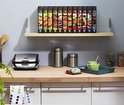 Tefal snackapparaat op aanrecht met op de plank dozen van het snackapparaat.