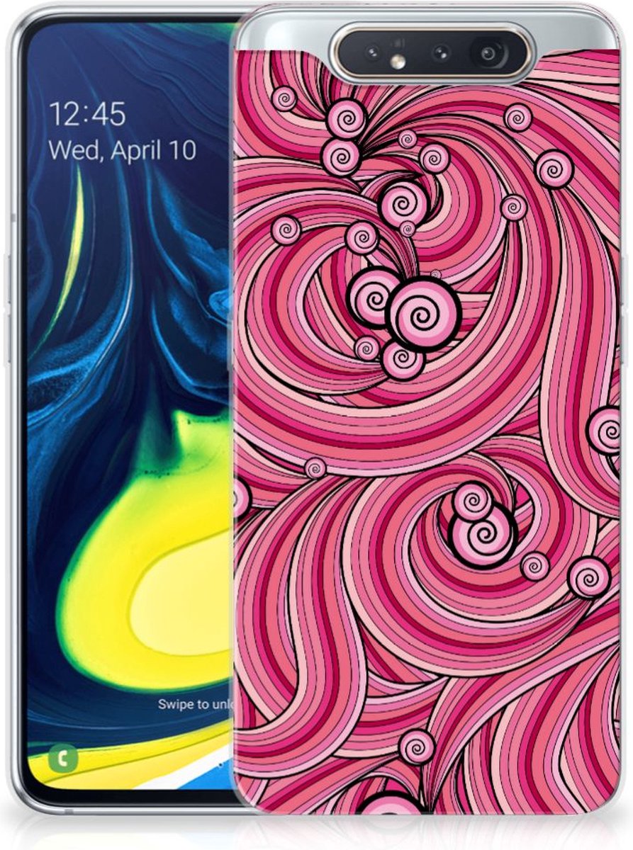 Samsung Galaxy A80 Hoesje maken Swirl Pink