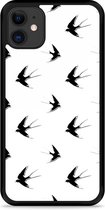 iPhone 11 Hardcase hoesje Swallows - Designed by Cazy