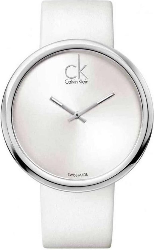 Horlogeband Calvin Klein K0V23120 / K600000037 Leder Wit 22mm | bol.com