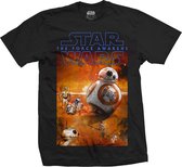 Star Wars Heren Tshirt -M- Episode VII BB-8 Composition Zwart