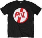 Pil Public Image Ltd Heren Tshirt -XL- Logo Zwart