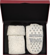 Homepads sokken wol - grijs (in cadeauverpakking) -  Maat: 43-46