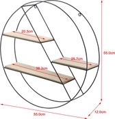 [en.casa] Wandrek rond met 3 planken 55x12 cm