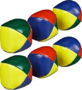 Relaxdays 6x jongleerballen - jongleer set - juggling balls - circusballen