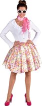 Magic By Freddy's - Rock & Roll Kostuum - Roze Snoep Hartjes Sweet Heart Rok Vrouw - roze - Large / XL - Carnavalskleding - Verkleedkleding