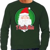 Foute Kersttrui / sweater - I hate this - groen voor heren - kerstkleding / kerst outfit S (48)