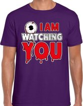 Halloween I am watching you verkleed t-shirt paars voor heren L