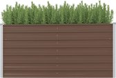 vidaXL Plantenbak verhoogd 160x80x77 cm gegalvaniseerd staal bruin