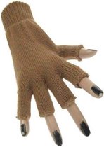 Vingerloze handschoen bruin
