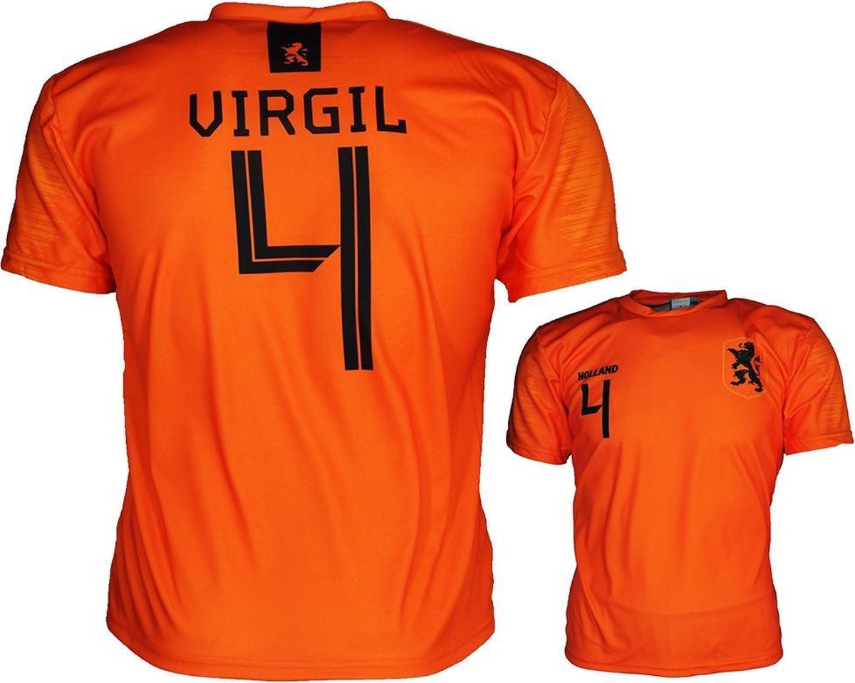 pantoffel eten Inspecteur Nederlands Elftal Replica Virgil van Dijk Voetbal T-Shirt Thuiswedstrijden  Oranje,... | bol.com