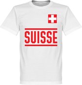 Zwitserland Team T-Shirt - Wit - 5XL