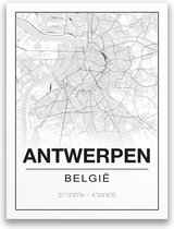 Poster/plattegrond ANTWERPEN - 30x40cm