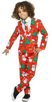 OppoSuits Holiday Hero - Jongens Kostuum - Gekleurd - Kerst - Maat 98/104