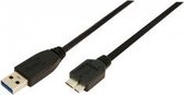 LogiLink CU0027 USB-kabel 3 m 3.2 Gen 1 (3.1 Gen 1) USB A Micro-USB B Zwart