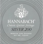 Hannabach K-Git.snaren set 900 MLT Nylon zilver 200 - Klassieke gitaarsnaren
