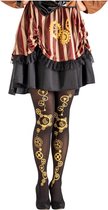 Carnival Toys Verkleedpanty Steampunk Dames Nylon Zwart/goud