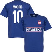 Kroatië Modric 10 Team T-Shirt - Blauw - Kinderen - 92/98
