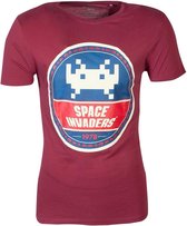 Space Invaders Heren Tshirt -L- Round Invader Rood