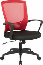 Clp Kampen Bureaustoel - Microvezel - Zwart/rood
