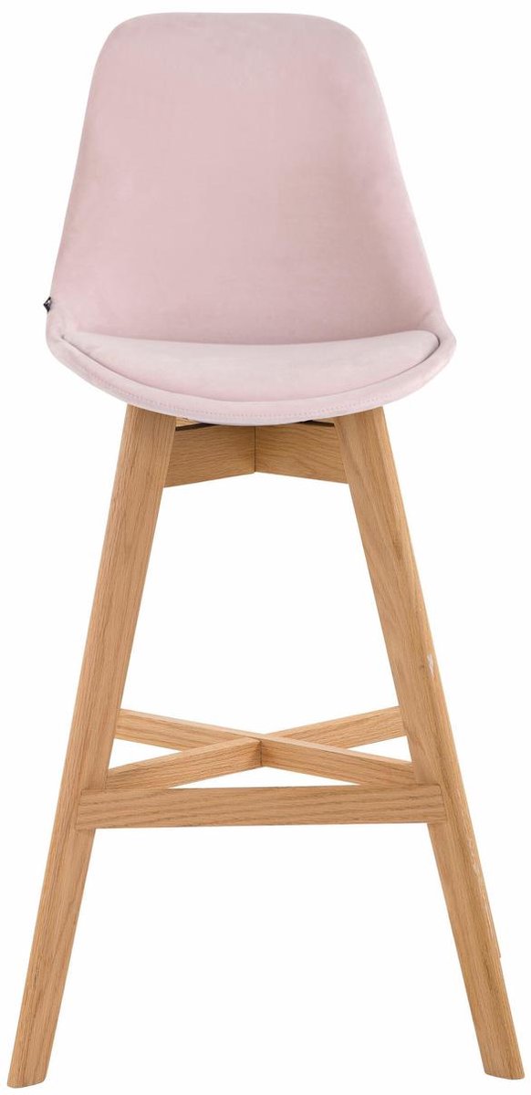 CLP Cannes Barkruk - Fluweel roze natura