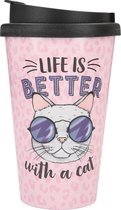 Depesche Drinkbeker To-Go Life is Better with a Cat