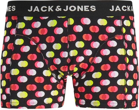 Jack&Jones - Heren - Dots Trunk Boxershort - Zwart - XXL