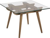 Ted salontafel 60x60 cm glas, eik.