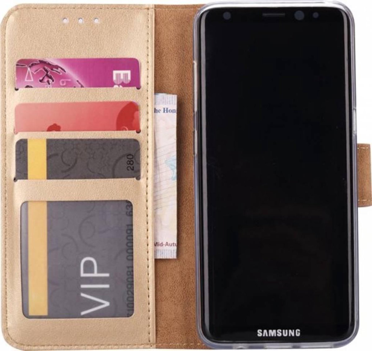 Samsung Galaxy J3 (2017) Portemonnee hoesje Champagne Goud