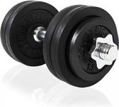 Halter 15 KG Dumbbell zwart/chroom