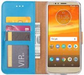Geschikt voor Motorola Moto E5 Plus Hoesje portemonnee case / geschikt voor 3 pasjes Blauw
