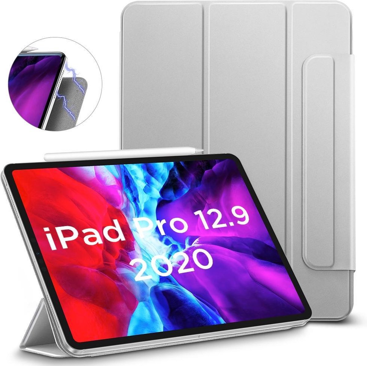 ESR Yippee Color kunstleer hoesje voor iPad Pro 12.9 (2020) - zilver