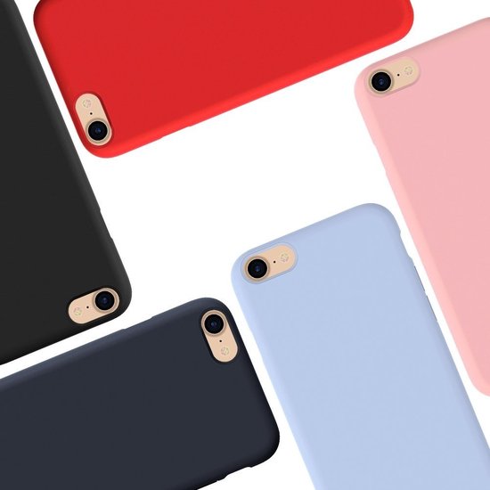 Siliconen case geschikt voor Apple iPhone 7 / 8 - blauw - Merkloos