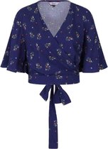 Dancing Days Blouse -M- SPRING SPRIG WRAP BLOUSE Blauw