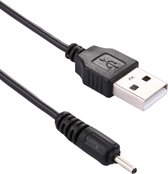 USB naar 2.0MM DC Oplader Kabel Adapter | Zwart/Black|60CM|TrendParts