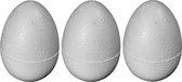 3x pièces en polystyrène sous forme d'œufs de 8 cm - Les œufs de Pâques fabriquent vous-même des articles de loisirs