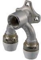 Uponor RTM klemkoppeling muurplaat 16 mm x 1/2" binnendraad x 16 mm