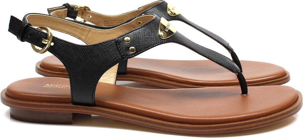Michael Kors MK Plate Thong Dames Sandalen - Zwart - Maat 36 | bol.com