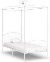 Hemelbedframe metaal wit 90x200 cm