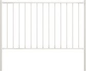 Schuttingpaneel met palen 1,7x1,25 m gepoedercoat staal wit